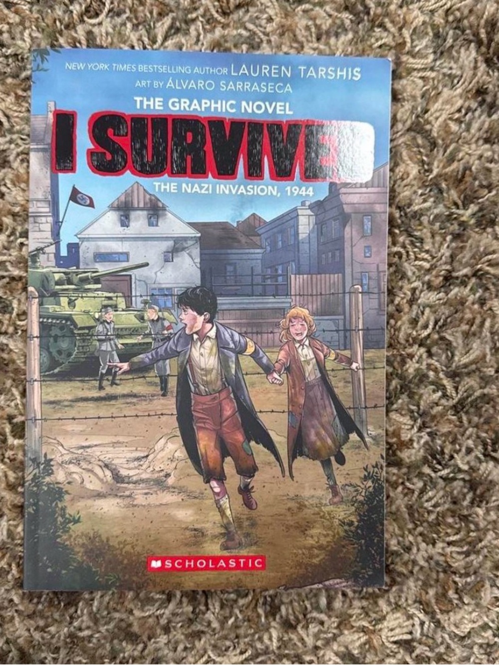 Scholastic I Survive: The Nazi Invasion, 1944 - Graphic Novel (Blue/Red Cover)